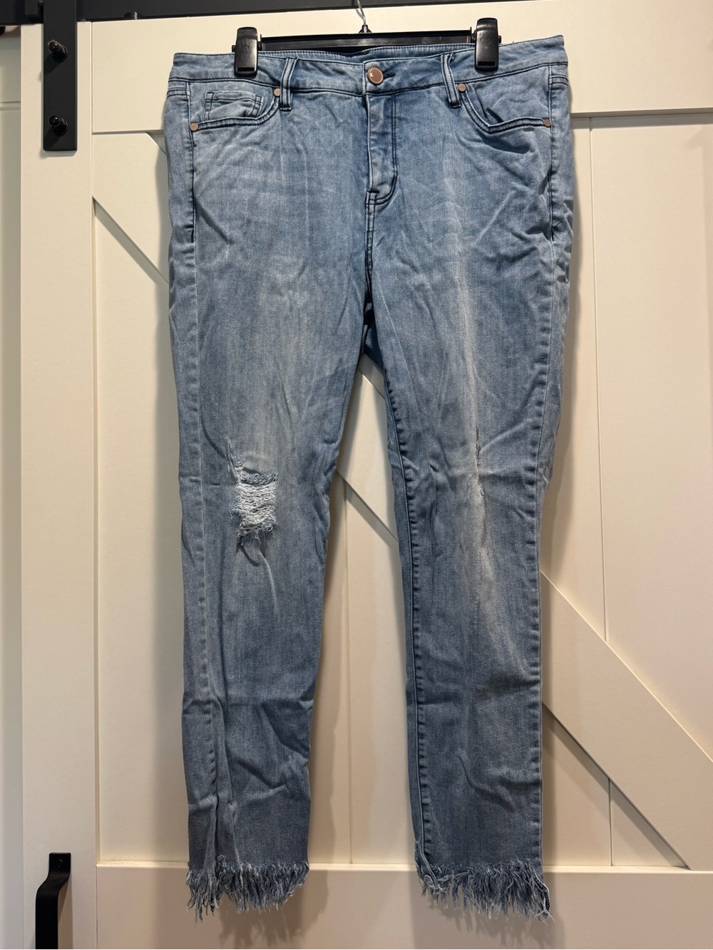 Lane Bryant Light Blue Stretch Ankle Jeans